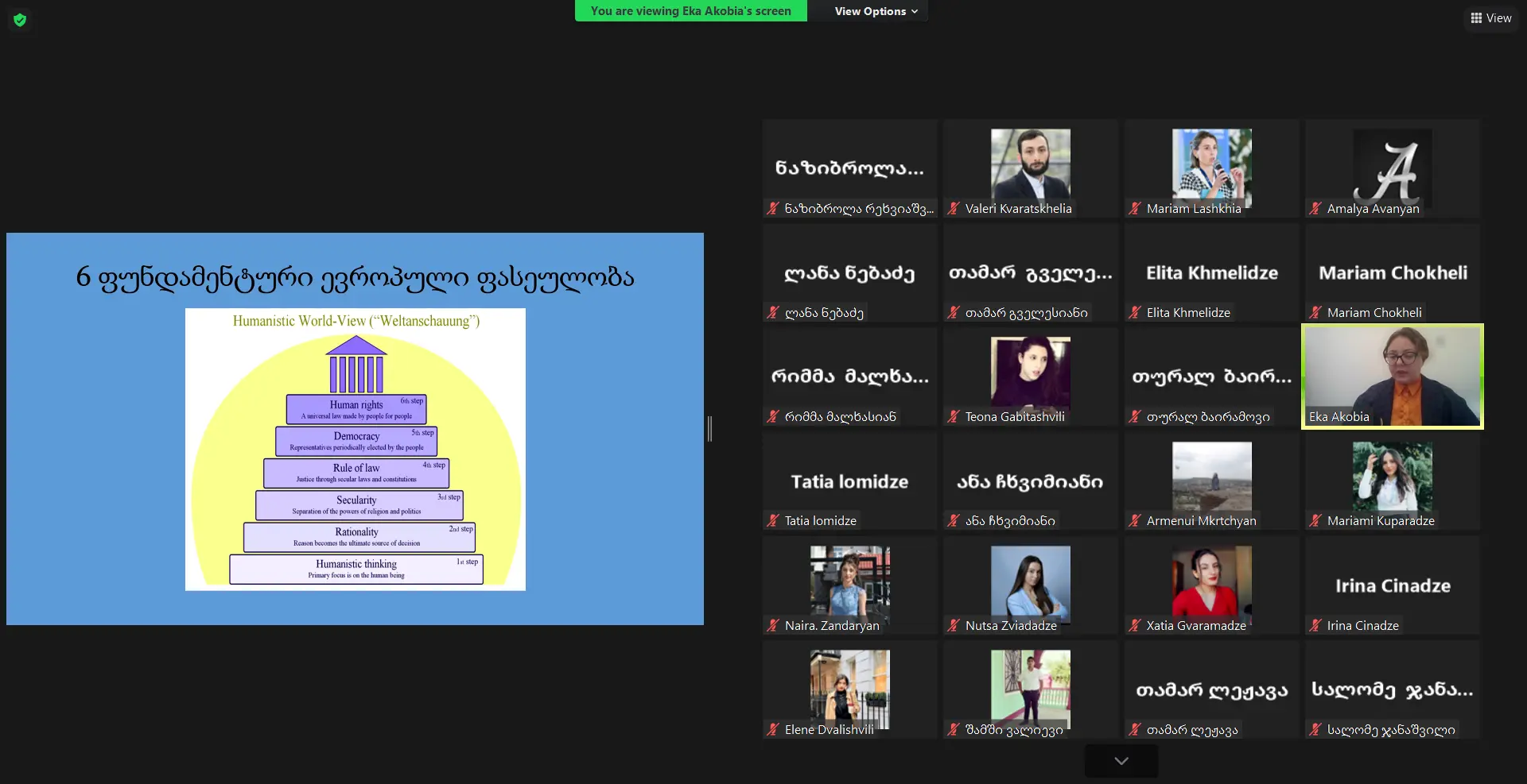 ონლაინ სემინარი ევროკავშირის შესახებ